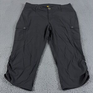 Eddie Bauer Pants Womens 14 Horizon High Rise Cropped Capri Cargo Travex Hiking